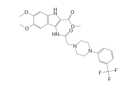 methyl 5,6-dimethoxy-3-[({4-[3-(trifluoromethyl)phenyl]-1-piperazinyl}acetyl)amino]-1H-indole-2-carboxylate