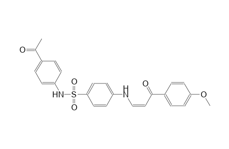 N-(4-acetylphenyl)-4-{[(1Z)-3-(4-methoxyphenyl)-3-oxo-1-propenyl]amino}benzenesulfonamide