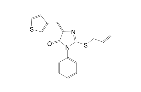 4H-imidazol-4-one, 3,5-dihydro-3-phenyl-2-(2-propenylthio)-5-(3-thienylmethylene)-, (5E)-