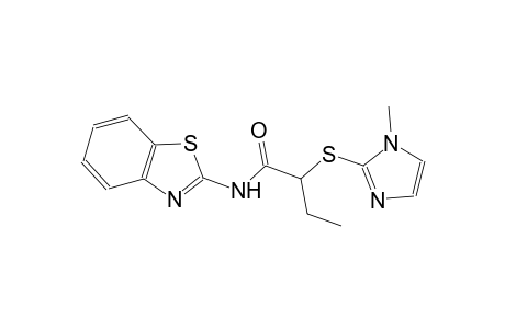 N-(1,3-benzothiazol-2-yl)-2-[(1-methyl-1H-imidazol-2-yl)sulfanyl]butanamide