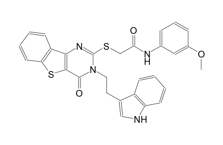 2-({3-[2-(1H-indol-3-yl)ethyl]-4-oxo-3,4-dihydro[1]benzothieno[3,2-d]pyrimidin-2-yl}sulfanyl)-N-(3-methoxyphenyl)acetamide
