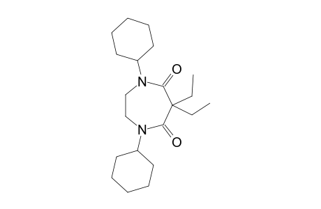 1,4-DICYCLOHEXYL-6,6-DIETHYLDIHYDRO-1H-1,4-DIAZEPINE-5,7(4H,6H)-DIONE