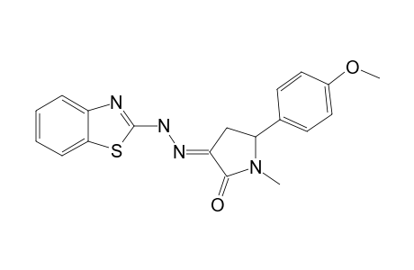 (3E)-3-[2-(1,3-BENZOTHIAZOL-2-YL)-HYDRAZINYLIDENE]-5-(4-METHOXYPHENYL)-1-METHYLPYRROLIDIN-2-ONE