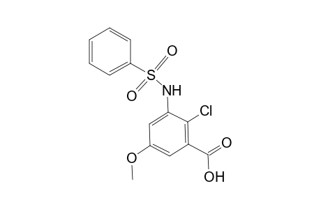 Benzoic acid, 2-chloro-5-methoxy-3-[(phenylsulfonyl)amino]-