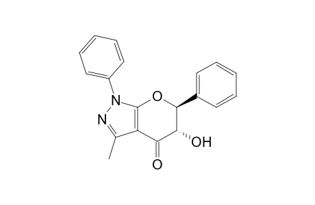 (5S*,6S*)-5-Hydroxy-3-methyl-1,6-diphenyl-5,6-dihydropyrano[2,3-c]pyrazol-4(1H)-one