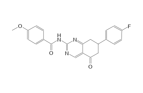 N-[7-(4-fluorophenyl)-5-oxo-5,6,7,8-tetrahydro-2-quinazolinyl]-4-methoxybenzamide