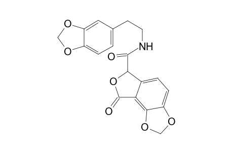8-Oxo-6,8-dihydro-furo[3',4':3,4]benzo[1,2-d][1,3]dioxole-6-carboxylic acid (2-benzo[1,3]dioxol-5-yl-ethyl)-amide