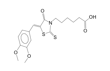 3-(5-hydroxypentyl)-5-(3,4-dimethoxybenzylidene)-2-thioxo-1,3-thiazolidin-4-one