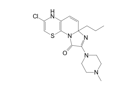 1-Oxo-2-(p-methyl-tetrahydro-2H-1,4-diazinyl)-3a-propyl-7-chloroimidazolidino[3,2-f]pyrido[2,3-b]-1,4-thiazine