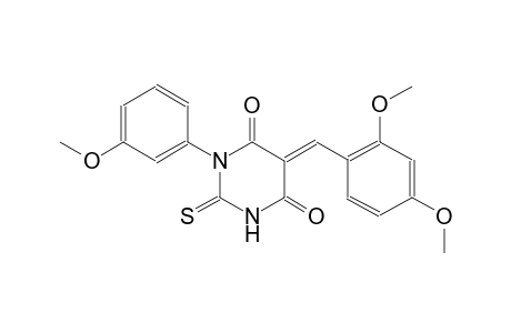 4,6(1H,5H)-pyrimidinedione, 5-[(2,4-dimethoxyphenyl)methylene]dihydro-1-(3-methoxyphenyl)-2-thioxo-, (5E)-