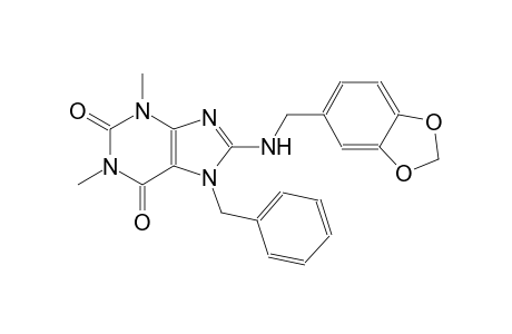 1H-purine-2,6-dione, 8-[(1,3-benzodioxol-5-ylmethyl)amino]-3,7-dihydro-1,3-dimethyl-7-(phenylmethyl)-