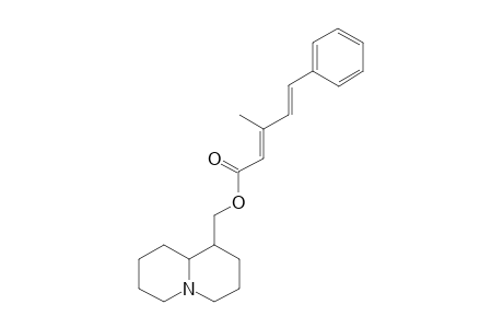 (2E,4E)-3-methyl-5-phenyl-penta-2,4-dienoic acid quinolizidin-1-ylmethyl ester