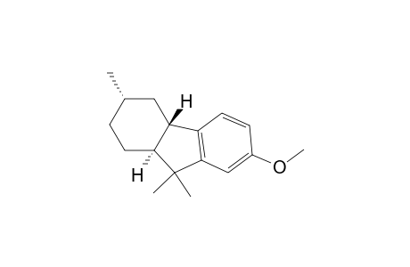 (+-)-(3S*,4aS*,9aS*)-7-Methoxy-3,9,9-trimethyl-1,2,3,4.4a,9a-hexahydrofluorene