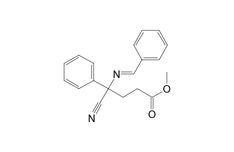 Benzenebutanoic acid, .gamma.-cyano-.gamma.-[(phenylmethylene)amino]-, methyl ester