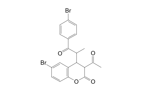 3-Acetyl-6-bromo-4-[1-(4-bromophenyl)-1-oxopropan-2-yl]-3,4-dihydro-2H-1-benzopyran-2-one
