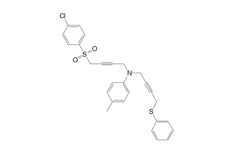 Benzenamine, N-[4-[(4-chlorophenyl)sulfonyl]-2-butynyl]-4-methyl-N-[4-(phenylthio)-2-butynyl]-