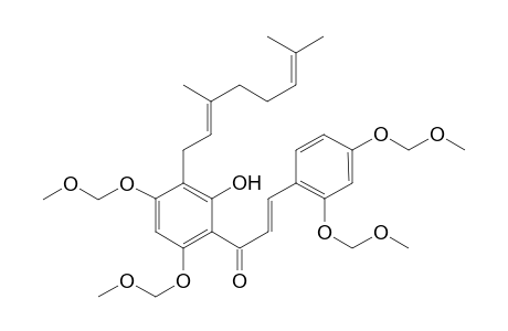 (E)-3-[2,4-bis(methoxymethoxy)phenyl]-1-[3-[(2E)-3,7-dimethylocta-2,6-dienyl]-2-hydroxy-4,6-bis(methoxymethoxy)phenyl]-2-propen-1-one