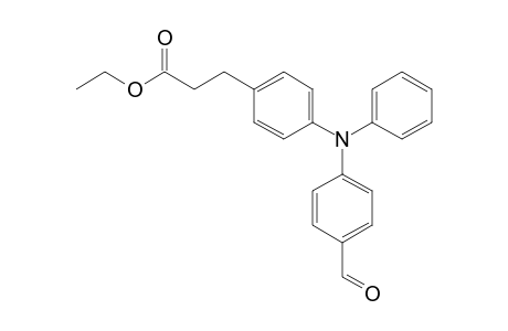 Benzenepropanoic acid, 4-[(4-formylphenyl)phenylamino]-, ethyl ester
