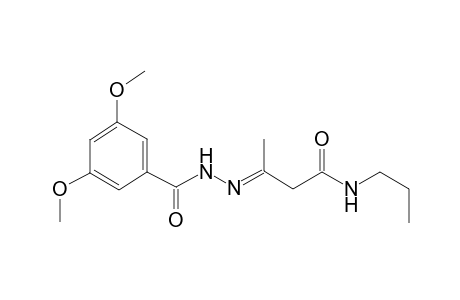 (3E)-3-[(3,5-Dimethoxybenzoyl)hydrazono]-n-propylbutanamide