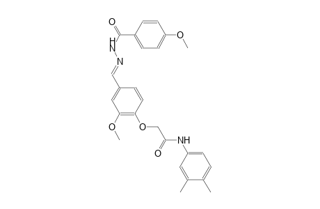 N-(3,4-dimethylphenyl)-2-(2-methoxy-4-{(E)-[(4-methoxybenzoyl)hydrazono]methyl}phenoxy)acetamide