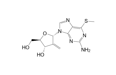 2-Amino-9-(2-deoxy-2-methylene-.beta.,D-erythro-pentofuranosyl)-6-methylthiopurine