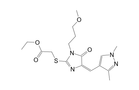 ethyl {[(4E)-4-[(1,3-dimethyl-1H-pyrazol-4-yl)methylene]-1-(3-methoxypropyl)-5-oxo-4,5-dihydro-1H-imidazol-2-yl]sulfanyl}acetate
