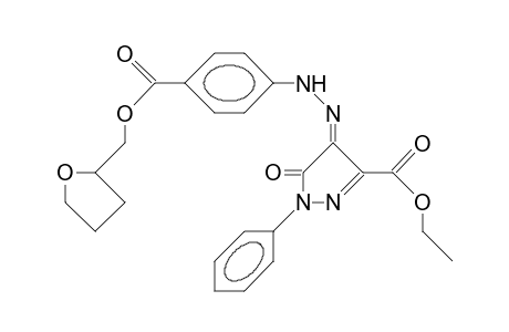 3-Ethoxycarbonyl-1-phenyl-4-(4-[tetrahydro-2-furyl]methoxycarbonyl-phenylhydrazono)-5-pyrazolone