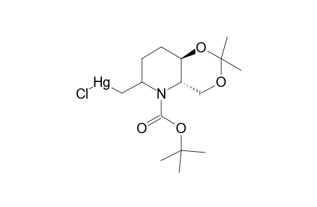 (4aS,8aS)-(5-tert-Butyloxycarbonyl-2,2-dimethyl-1,3-dioxa-5-azadecalin-6-yl)methylmercuryl(II) Chloride