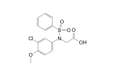 [3-chloro-4-methoxy(phenylsulfonyl)anilino]acetic acid