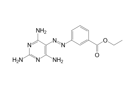 m-[(2,4,6-triaminopyrimidin-5-yl)azo]benzoic acid, ethyl ester