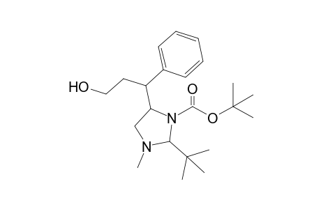 t-Butyl 2-(t-butyl)-5-(3'-hydroxy-1'-phenylpropyl)-3-methyl-1-imidazolidine-carboxylate