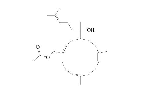 1,7,11-Cyclotetradecatriene-1,4-dimethanol, .alpha.4,7,11-trimethyl-.alpha.4-(4-methyl-3-pentenyl)-, .alpha.1-acetate