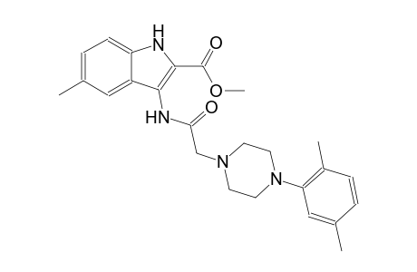 methyl 3-({[4-(2,5-dimethylphenyl)-1-piperazinyl]acetyl}amino)-5-methyl-1H-indole-2-carboxylate
