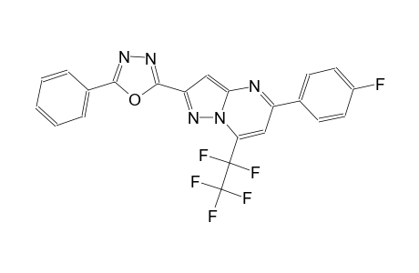 5-(4-fluorophenyl)-7-(1,1,2,2,2-pentafluoroethyl)-2-(5-phenyl-1,3,4-oxadiazol-2-yl)pyrazolo[1,5-a]pyrimidine