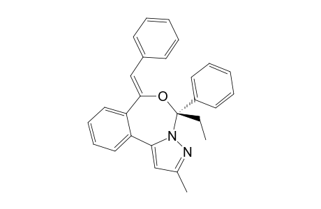 2-METHYL-4-ETHYL-4-PHENYL-6-(PHENYLMETHYLENE)-5H-PYRAZOLO-[1,5-D]-[2,4]-BENZOXAZEPINE