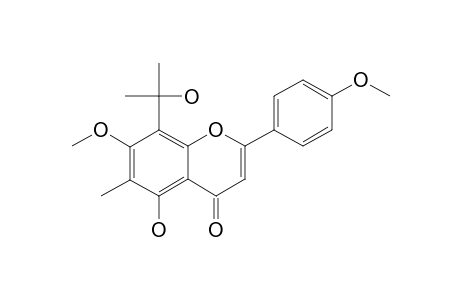 8-(2-HYDROXYPROPAN-2-YL)-5-HYDROXY-7-METHOXY-6-METHYL-4'-METHOXY-FLAVONE