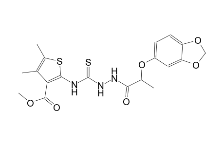 methyl 2-[({2-[2-(1,3-benzodioxol-5-yloxy)propanoyl]hydrazino}carbothioyl)amino]-4,5-dimethyl-3-thiophenecarboxylate