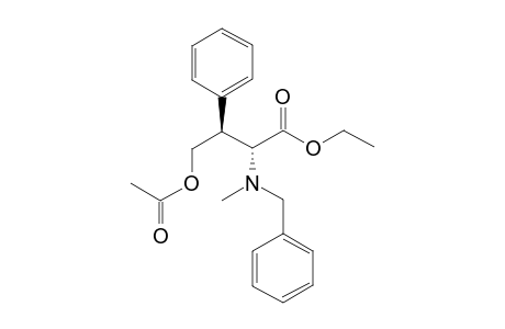 ETHYL-(2R,3S)-4-ACETOXY-2-[BENZYL-(METHYL)-AMINO]-3-PHENYLBUTYRATE;MINOR-REGIOISOMER