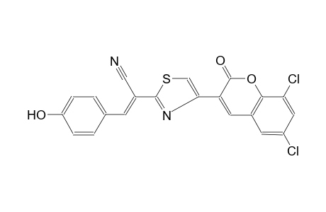2-thiazoleacetonitrile, 4-(6,8-dichloro-2-oxo-2H-1-benzopyran-3-yl)-alpha-[(4-hydroxyphenyl)methylene]-