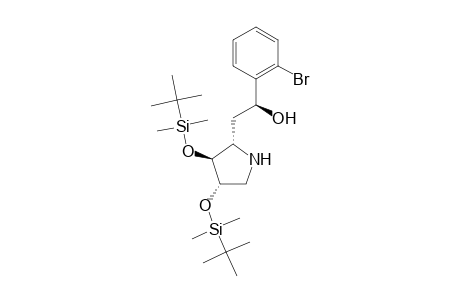 (1S)-1-(2-Bromophenyl)-2-[(2S,3S,4S)-3,4-bis(tert-butyldimethylsilyloxy)pyrrolidin-2-yl]ethanol
