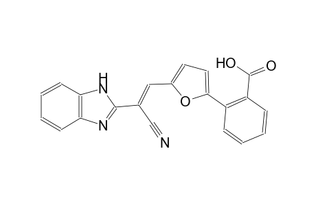 benzoic acid, 2-[5-[(E)-2-(1H-benzimidazol-2-yl)-2-cyanoethenyl]-2-furanyl]-