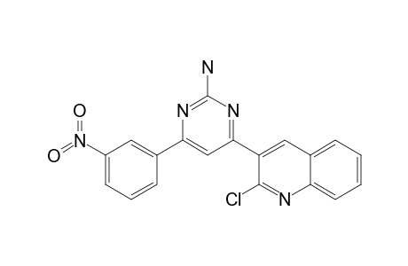 4-(2-CHLORO-QUINOLIN-3-YL)-6-(3-NITROPHENYL)-PYRIMIDIN-2-AMINE