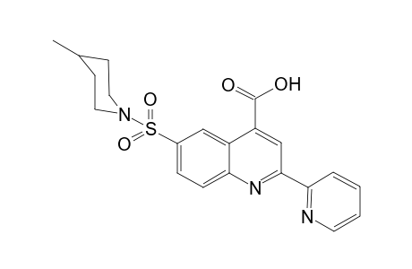 6-[(4-methyl-1-piperidinyl)sulfonyl]-2-(2-pyridinyl)-4-quinolinecarboxylic acid