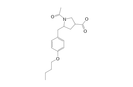 1-ACETYL-5-(4-N-BUTOXYBENZYL)-PYRROLIDINE-3-CARBOXYLIC-ACID