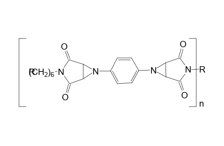Polymer with condensed aziridinyl and maleimide rings
