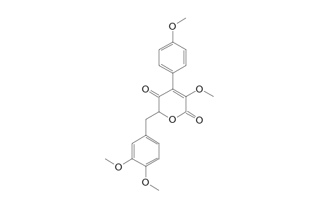 6-(3',4'-DIMETHOXYPHENYL)-METHYL-3-METHOXY-4-(4''-METHOXYPHENYL)-2H-PYRAN-2,5(6H)-DIONE