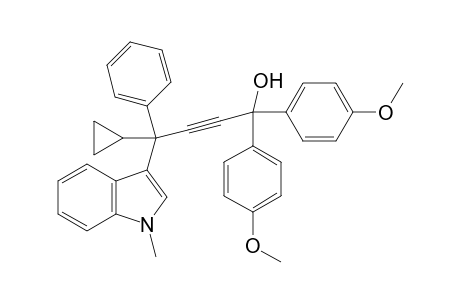 4-Cyclopropyl-1,1-bis(4-methoxyphenyl)-4-(1-methyl-1H-indol-3-yl)-4-phenylbut-2-yn-1-ol