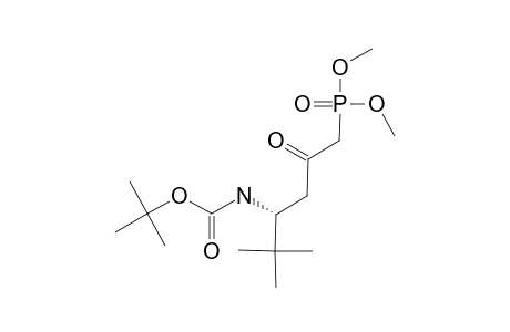 DIMETHYL-(R)-(-)-2-OXO-N-(TERT.-BUTOXYCARBONYL)-4-AMINO-5,5-DIMETHYL-HEXYLPHOSPHONATE