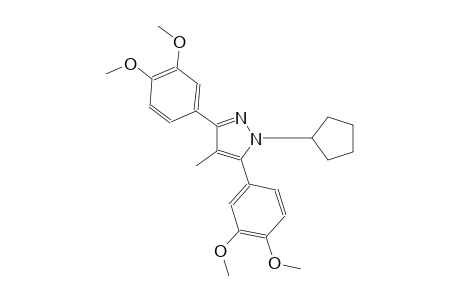 1-cyclopentyl-3,5-bis(3,4-dimethoxyphenyl)-4-methyl-1H-pyrazole