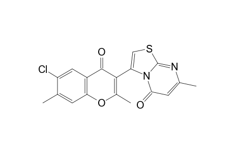 6-chloro-2,7-dimethyl-3-(7-methyl-5-oxo-5H-thiazolo[3,2-a]pyrimidin-3-yl)chromone